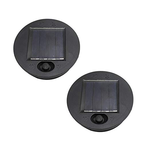 2 Stück/Packung Solarleuchten Ersatz Top LED Solarpanel Laterne Deckel Lichter Glühbirne Ersatzteil, für Outdoor hängende Laternen Garten Terrasse Gehweg Hof Dekoration Geschenke Tisch von Modonghua