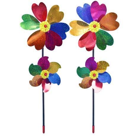 Modou (2 Stück Windspiel Windrad Windmühle Geeingnet für Gärten/Terrassen/Balkone und ebenso EIN schönes Spielzeug für Kinder von Modou