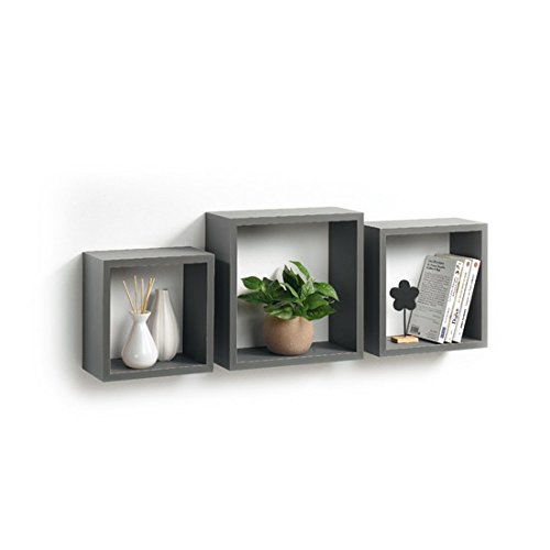 Modul'Home 6RAN789BC Ablage in Würfelform, Fach, MDF, 11,8 x 30 x 30 cm, Anthrazitgrau, 3 Tailles 23cm/26,5cm/30cm Modul'Home 6RAN789BC Ablage in Würfelform, Fach, MDF, 11,8 x 30 x 30 cm, Anthrazitgrau, 3 Tailles 23cm/26,5cm/30cm von Homéa