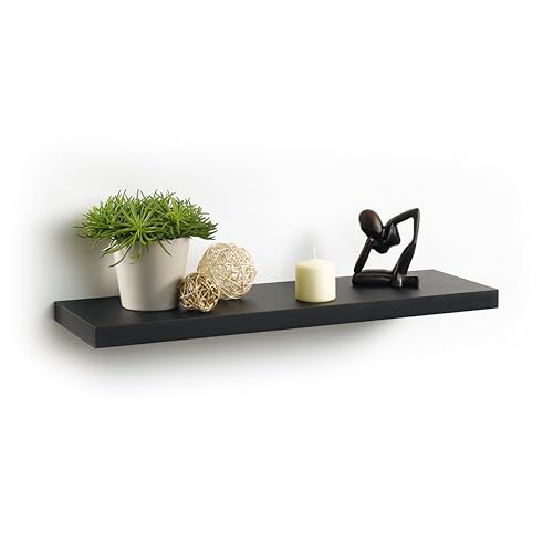 Modul'Home 6RAN792BC Regal, MDF/Spanplatte, 75 x 22,8 x 3,4 cm, schwarz, L75xP22,8x3,4cm von Homéa