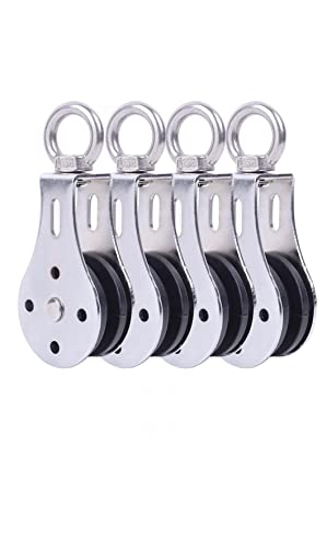 ModularSports drehbare Umlenkrolle aus geschliffenem Stahl 4er Set/Umlenkrolle Stahlseil bis 10 mm/Fitness Seilrolle mit 330 kg Tragkraft/robuste Flaschenzug Umlenkrolle Indoor ModularSports drehbare Umlenkrolle aus geschliffenem Stahl 4er Set/Umlenkrolle Stahlseil bis 10 mm/Fitness Seilrolle mit 330 kg Tragkraft/robuste Flaschenzug Umlenkrolle Indoor von Modular Sports