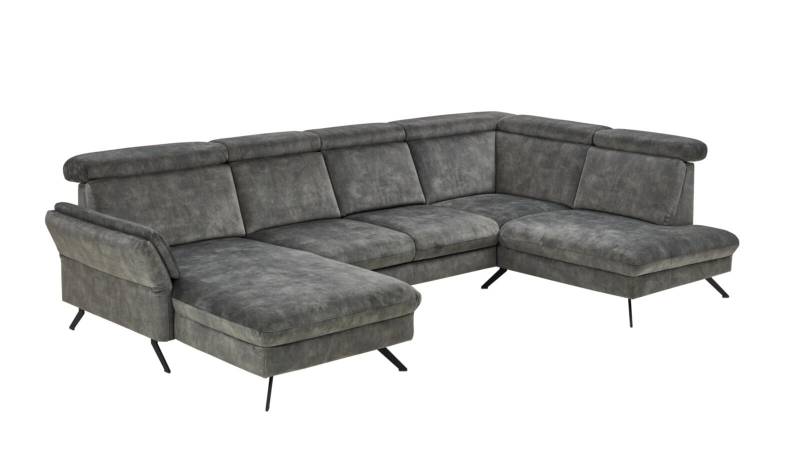 Modulmaster Wohnlandschaft MM-ZE1162 ca. 346x213cm in Stoff Amira moos von Modulmaster