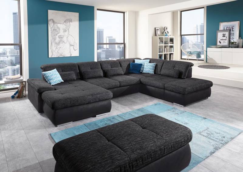 Modulmaster Wohnlandschaft in Stoff Calido silver von Modulmaster