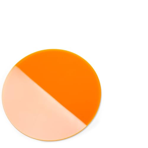Modulor Acrylglas GS Scheiben farbig, vielfältig nutzbare und fluoreszierende Acrylglasscheibe für Lichtobjekte und Beleuchtungszwecke, 3 mm dicke Acrylscheibe in Ø 100 mm, orange transparent Modulor Acrylglas GS Scheiben farbig, vielfältig nutzbare und fluoreszierende Acrylglasscheibe für Lichtobjekte und Beleuchtungszwecke, 3 mm dicke Acrylscheibe in Ø 100 mm, orange transparent von Modulor