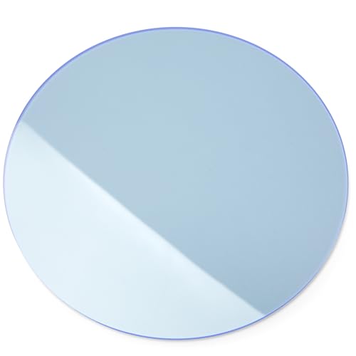 Modulor Acrylglas GS Scheiben farbig, vielfältig nutzbare und fluoreszierende Acrylglasscheibe für Lichtobjekte und Beleuchtungszwecke, 3 mm dicke Acrylscheibe in Ø 150 mm, blau transparent von Modulor