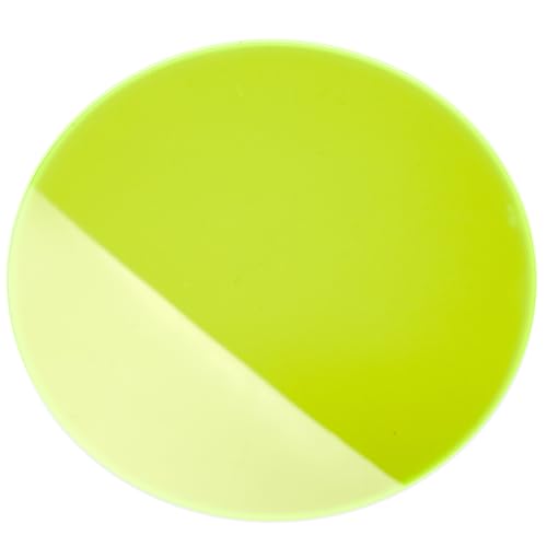 Modulor Acrylglas GS Scheiben farbig, vielfältig nutzbare und fluoreszierende Acrylglasscheibe für Lichtobjekte und Beleuchtungszwecke, 3 mm dicke Acrylscheibe in Ø 150 mm, grün transparent von Modulor