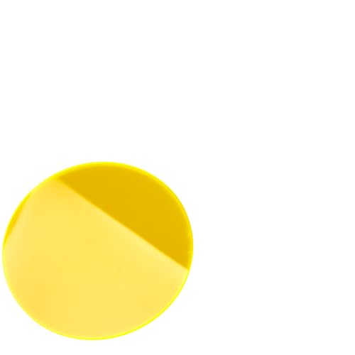 Modulor Acrylglas GS Scheiben farbig, vielfältig nutzbare und fluoreszierende Acrylglasscheibe für Lichtobjekte und Beleuchtungszwecke, 3 mm dicke Acrylscheibe in Ø 80 mm, gelb transparent Modulor Acrylglas GS Scheiben farbig, vielfältig nutzbare und fluoreszierende Acrylglasscheibe für Lichtobjekte und Beleuchtungszwecke, 3 mm dicke Acrylscheibe in Ø 80 mm, gelb transparent von Modulor