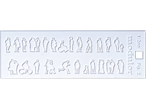 Modulor Acrylglas Silhouetten-Figuren, gelasert, 1:200, Figuren 2, 25 Elemente, farblos von Modulor