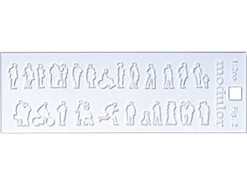 Modulor Acrylglas Silhouetten-Figuren, gelasert, 1:200, Figuren 2, 25 Elemente, farblos Modulor Acrylglas Silhouetten-Figuren, gelasert, 1:200, Figuren 2, 25 Elemente, farblos von Modulor