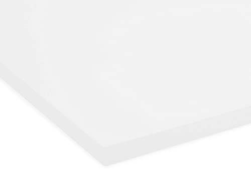 Modulor PLEXIGLAS® GS farbig 5 mm, vielfältig nutzbares und bruchfestes Marken Acrylglas für Lichtobjekte etc., 5 mm Dicke PLEXIGLAS® GS Platte in 25 x 50 cm, milchig-weiß (WH02) von Modulor