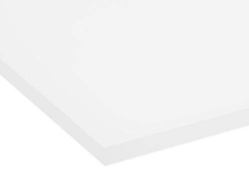 Modulor PLEXIGLAS® GS farbig 5 mm, vielfältig nutzbares und bruchfestes Marken Acrylglas für Lichtobjekte etc., 5 mm Dicke PLEXIGLAS® GS Platte in 25 x 50 cm, milchig-weiß transluzent (WH10) von Modulor