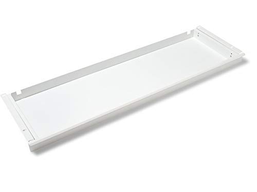 Modulor Schreibtischschublade aus Metall, einfach montierbare Schublade für Tischplatten (BxHxT: 85 x 4,5 x 26,5 cm), besonders flache Ablage, weiß von Modulor