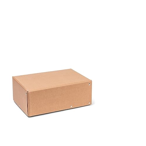 Modulor Stülpdeckelkarton genietet, für DIN A5, robuste Schachtel aus mit Natronpapier kaschierter Graupappe, 10,0 cm x 17,0 cm x 25,0 cm, braun von Modulor