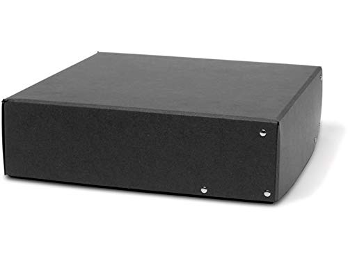Modulor Stülpdeckelkarton genietet, robuste Schachtel aus Schwarzpappe mit satinierter Oberfläche, quadratisch, 9,0 cm x 31,0 cm x 31,0 cm, anthrazit von Modulor