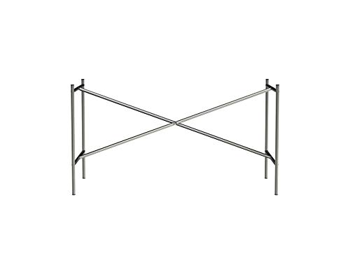 Modulor Tischgestell E2, idealer Besprechungstisch (72 x 70 x 135 cm) mit mittiger Kreuzstrebe, Unterbau ohne Tischplatte für Schreibtisch, farblos von Modulor