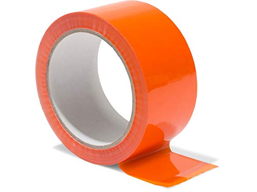 Modulor Verpackungsband, farbiges Klebeband aus Polypropylen, leise abrollendes Paketband mit Acrylatkleber, Breite 5 cm x Länge 66 m, 48 µm dick, orange von Modulor