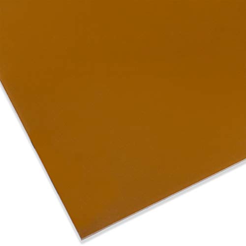 PLEXIGLAS® GS farbig, vielfältig nutzbares und bruchfestes Marken Acrylglas für Lichtobjekte etc., 3 mm dicke PLEXIGLAS® GS Platte in 12 x 25 cm, braun transparent (8C01) von Modulor