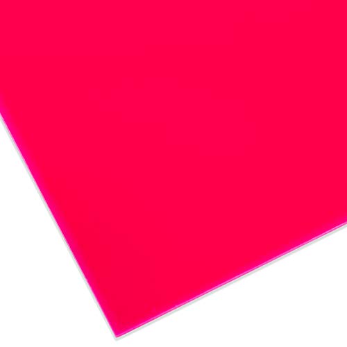 PLEXIGLAS® GS farbig, vielfältig nutzbares und bruchfestes Marken Acrylglas für Lichtobjekte etc., 3 mm dicke PLEXIGLAS® GS Platte in 12 x 25 cm, pink transluzent (3H00) von Modulor