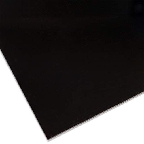 PLEXIGLAS® GS farbig, vielfältig nutzbares und bruchfestes Marken Acrylglas für Lichtobjekte etc., 3 mm dicke PLEXIGLAS® GS Platte in 12 x 25 cm, schwarz opak (9H01) von Modulor