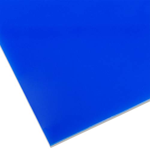 PLEXIGLAS® GS farbig, vielfältig nutzbares und bruchfestes Marken Acrylglas für Lichtobjekte etc., 3 mm dicke PLEXIGLAS® GS Platte in 25 x 50 cm, blau transluzent (5H48) von Modulor