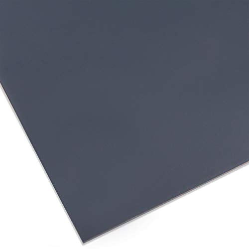 PLEXIGLAS® GS farbig, vielfältig nutzbares und bruchfestes Marken Acrylglas für Lichtobjekte etc., 3 mm dicke PLEXIGLAS® GS Platte in 25 x 50 cm, mittelgrau transparent (7C83) von Modulor