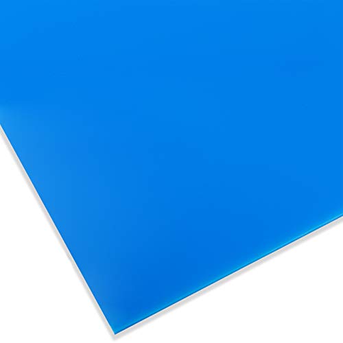 PLEXIGLAS® GS farbig, vielfältig nutzbares und bruchfestes Marken Acrylglas für Lichtobjekte etc., 3 mm dicke PLEXIGLAS® GS Platte in 12 x 25 cm, himmelblau opak (5H51) von Modulor