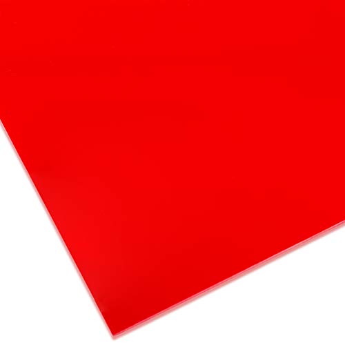 PLEXIGLAS® GS farbig, vielfältig nutzbares und bruchfestes Marken Acrylglas für Lichtobjekte etc., 3 mm dicke PLEXIGLAS® GS Platte in 12 x 25 cm, rot transluzent (3H55) von Modulor