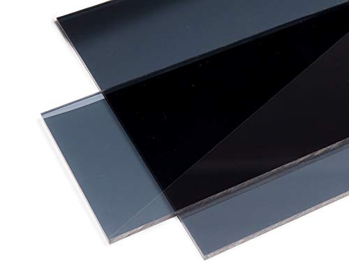 PLEXIGLAS® GS farbig 5 mm, vielfältig nutzbares und bruchfestes Marken Acrylglas für Lichtobjekte etc., 5 mm dicke PLEXIGLAS® GS Platte in 12 x 25 cm, mittelgrau transparent (7C83) von Modulor
