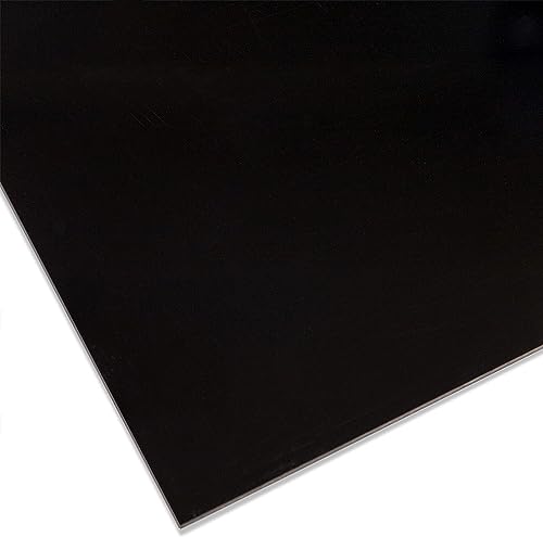 PLEXIGLAS® GS farbig 5 mm, vielfältig nutzbares und bruchfestes Marken Acrylglas für Lichtobjekte etc., 5 mm dicke PLEXIGLAS® GS Platte in 25 x 50 cm, schwarz opak (9H01) von Modulor