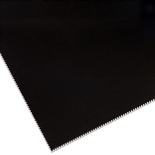 PLEXIGLAS® GS schwarz 8 mm, vielfältig nutzbares und bruchfestes Marken Acrylglas für Lichtobjekte etc., 8 mm dicke PLEXIGLAS® GS Platte in 12 x 25 cm, schwarz opak (9H01) von Modulor