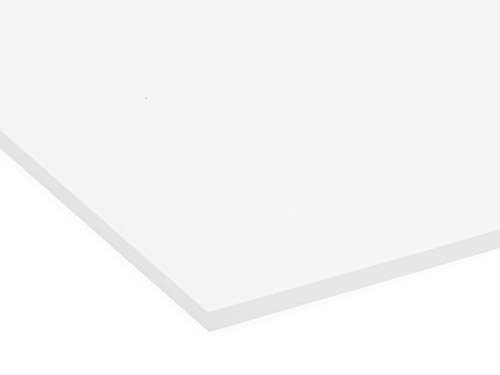 PLEXIGLAS® GS weiß (milchig), vielfältig nutzbares und bruchfestes Marken Acrylglas für Lichtobjekte etc., 3 mm dicke PLEXIGLAS® GS Platte in 12 x 25 cm, milchig-weiß (WH02) von Modulor