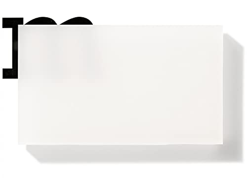 PLEXIGLAS® Satinice DC weiß, beidseitig satiniert, vielfältig nutzbare Acrylplatte für Lichtobjekte und Beleuchtungszwecke, 6,0 x 250 x 500 mm, milchig-transluzent von Modulor