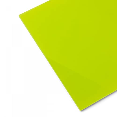 PLEXIGLAS® Satinice SC farbig, einseitig satiniert, vielfältig nutzbare Acrylglasplatte für Lichtobjekte und Beleuchtungszwecke, 3,0 x 120 x 250, limonengrün, transluzent (6H07SC) von Modulor