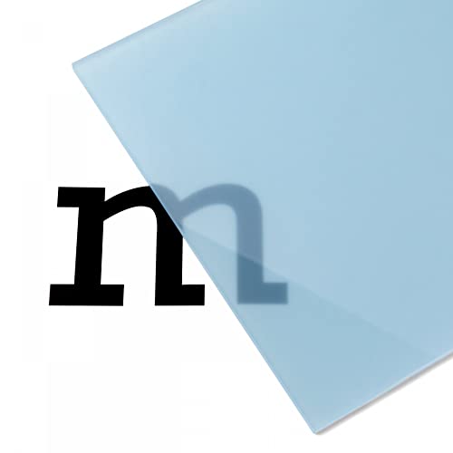 PLEXIGLAS® Satinice SC farbig, einseitig satiniert, vielfältig nutzbare Acrylglasplatte für Lichtobjekte und Beleuchtungszwecke, 3,0 x 250 x 500 mm, leicht blau, transluzent (5H03SC) von Modulor
