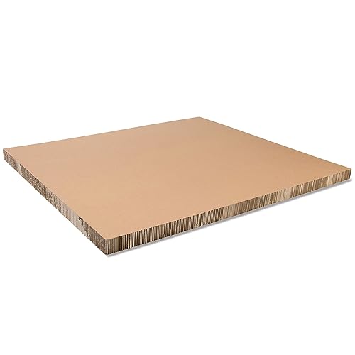 Pappwabenplatte papierkaschiert, Sinuswabe, 60,0 x 300 x 300 mm, Wabenplatte als Mal- und Präsentationsgrund, braun von Modulor