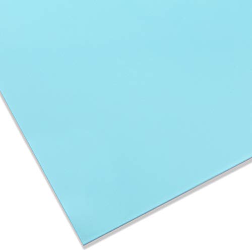 PLEXIGLAS® GS farbig, vielfältig nutzbares und bruchfestes Marken Acrylglas für Lichtobjekte etc., 3 mm dicke PLEXIGLAS® GS Platte in 12 x 25 cm, hellblau transparent (5C18) von Modulor