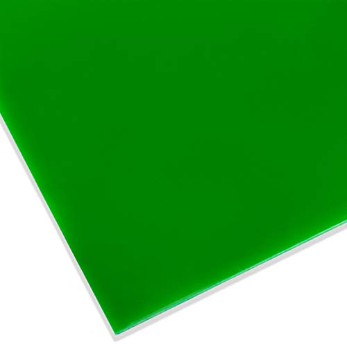 PLEXIGLAS® GS farbig, vielfältig nutzbares und bruchfestes Marken Acrylglas für Lichtobjekte etc., 3 mm dicke PLEXIGLAS® GS Platte in 25 x 50 cm, grün transluzent (6H01) von Modulor