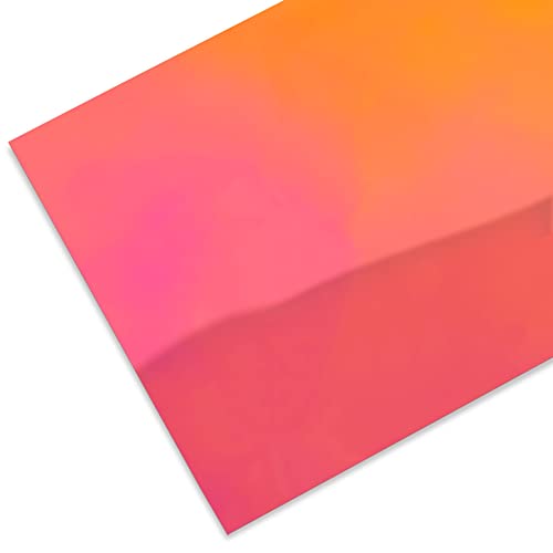 Polystyrol Spiegel, farbig, glatt, irisierend pink/gelb 1 x 500 x 1000 mm von Modulor