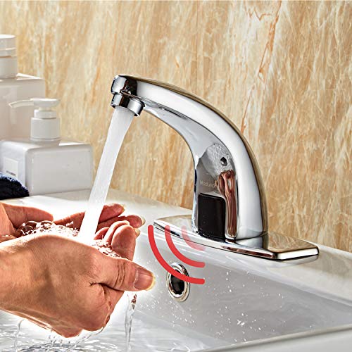 Modundry Sensor Wasserhahn, Automatische Infrarot Waschtischarmatur Smart Berührungslos Waschbecken Handwaschbecken mit Steuerbox für Küche Badezimmer Haushalt und gewerbliche Zwecke von Modundry