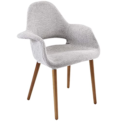Modway Aegis Mid-Century Modern Upholstered Fabric Dining Chair with Wood Legs in Light Gray Modway Aegis Mid-Century Modern Upholstered Fabric Dining Chair with Wood Legs in Light Gray von Modway