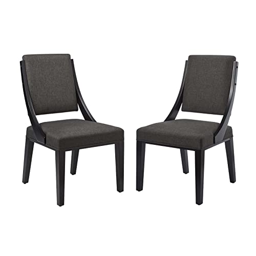 Modway EEI-4553-GRY Cambridge Esszimmerstühle, gepolstert, Stoff, Grau, 2 Stück von Modway