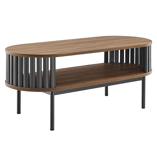 Modway Fortitude Moderner Couchtisch, Walnussholz, Schwarz Modway Fortitude Moderner Couchtisch, Walnussholz, Schwarz von Modway