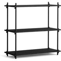 MOEBE - Shelving System Low, Eiche schwarz gebeizt / schwarz von Moebe