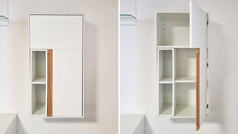 Möbel Akut Hängevitrine Hängevitrine LIGHT LINE 5 weiß matt Lack Design von Möbel Akut
