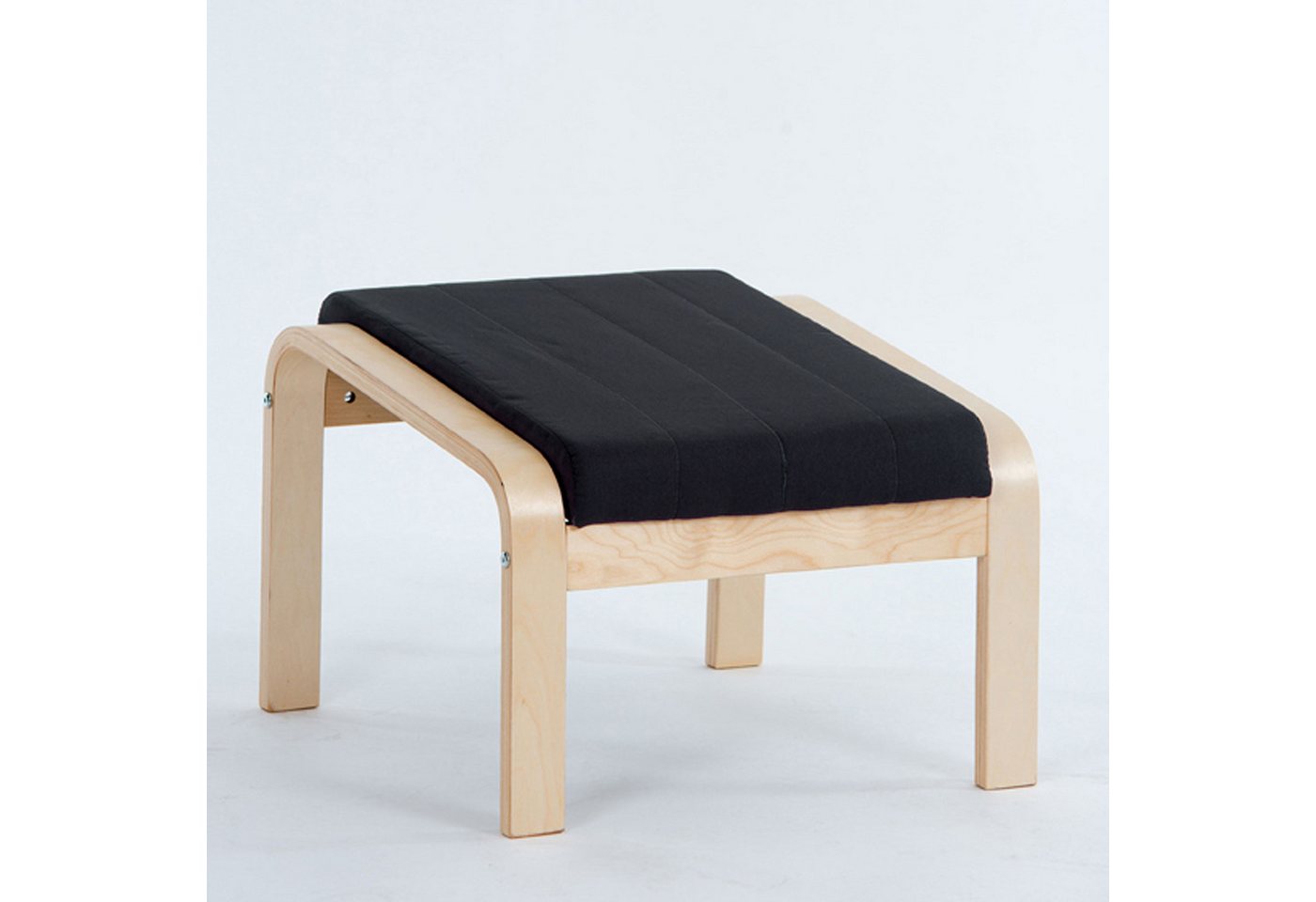 Möbel Akut Hocker Hocker Siesta Birke Stoff schwarz von Möbel Akut