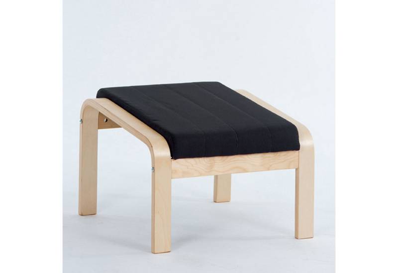 Möbel Akut Hocker Hocker Siesta Birke Stoff schwarz von Möbel Akut