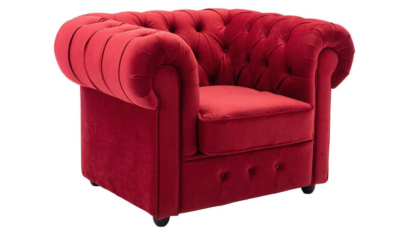 Möbel Akut Sessel Sessel CHESTERFIELD in Samt rot Relaxsessel 114 cm Möbel Akut Sessel Sessel CHESTERFIELD in Samt rot Relaxsessel 114 cm von Möbel Akut