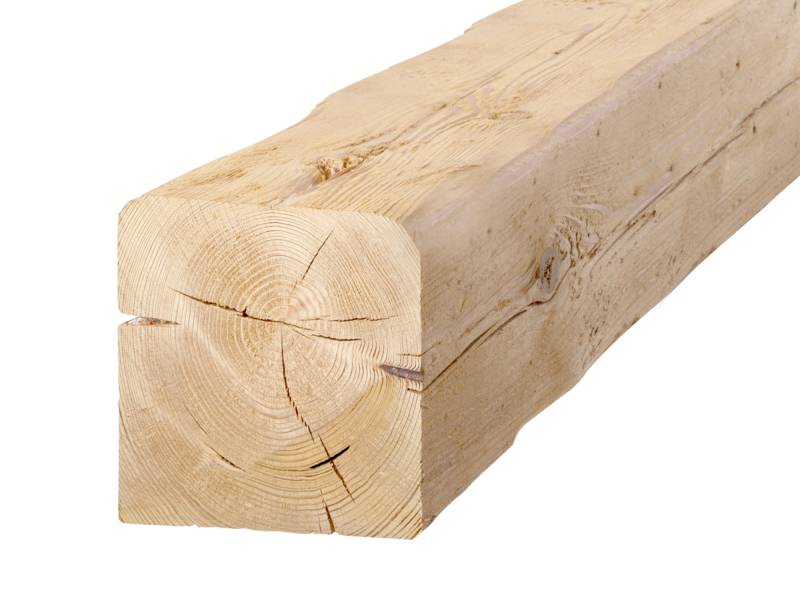 Fichtenbalken gehackt, Fichte natur, Material Massivholz von Möbel-Eins