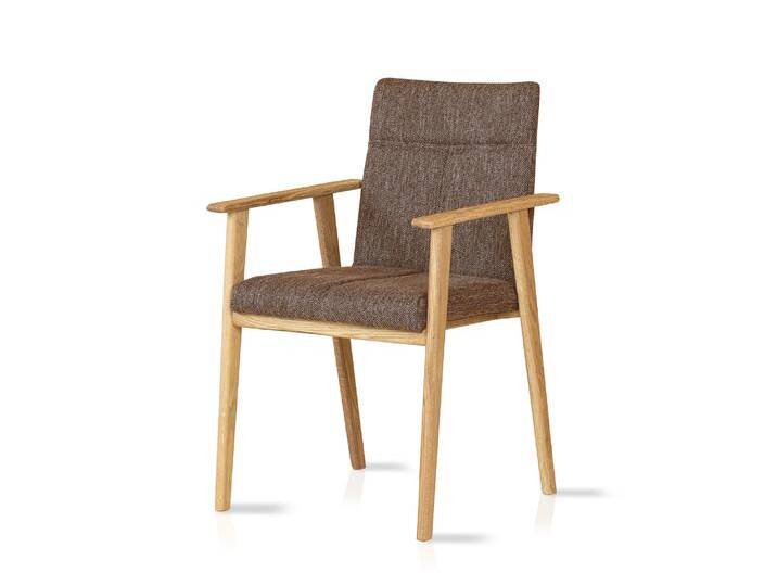 AMARO II Polsterstuhl mit Armlehnen, Gestell Massivholz von Möbel-Eins