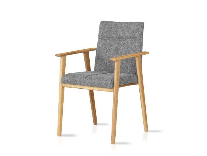 AMARO II Polsterstuhl mit Armlehnen, Gestell Massivholz von Möbel-Eins